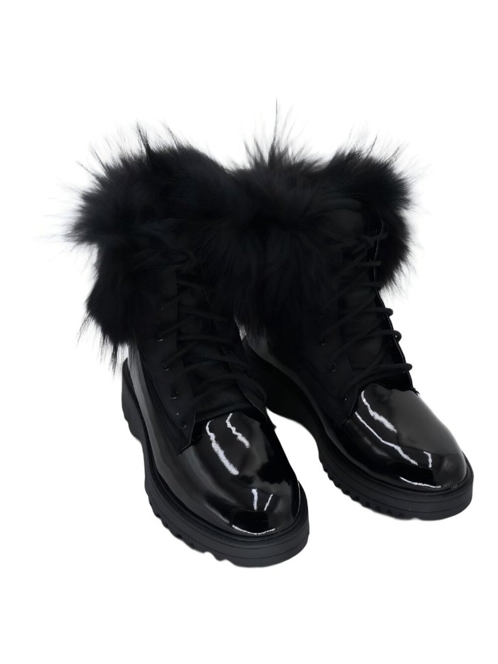 Cloud Nine Sheepskin Brooke Boot With Natural Raccoon Black Size US 9M